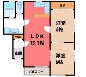 M＆Mハイツ C棟の物件間取画像